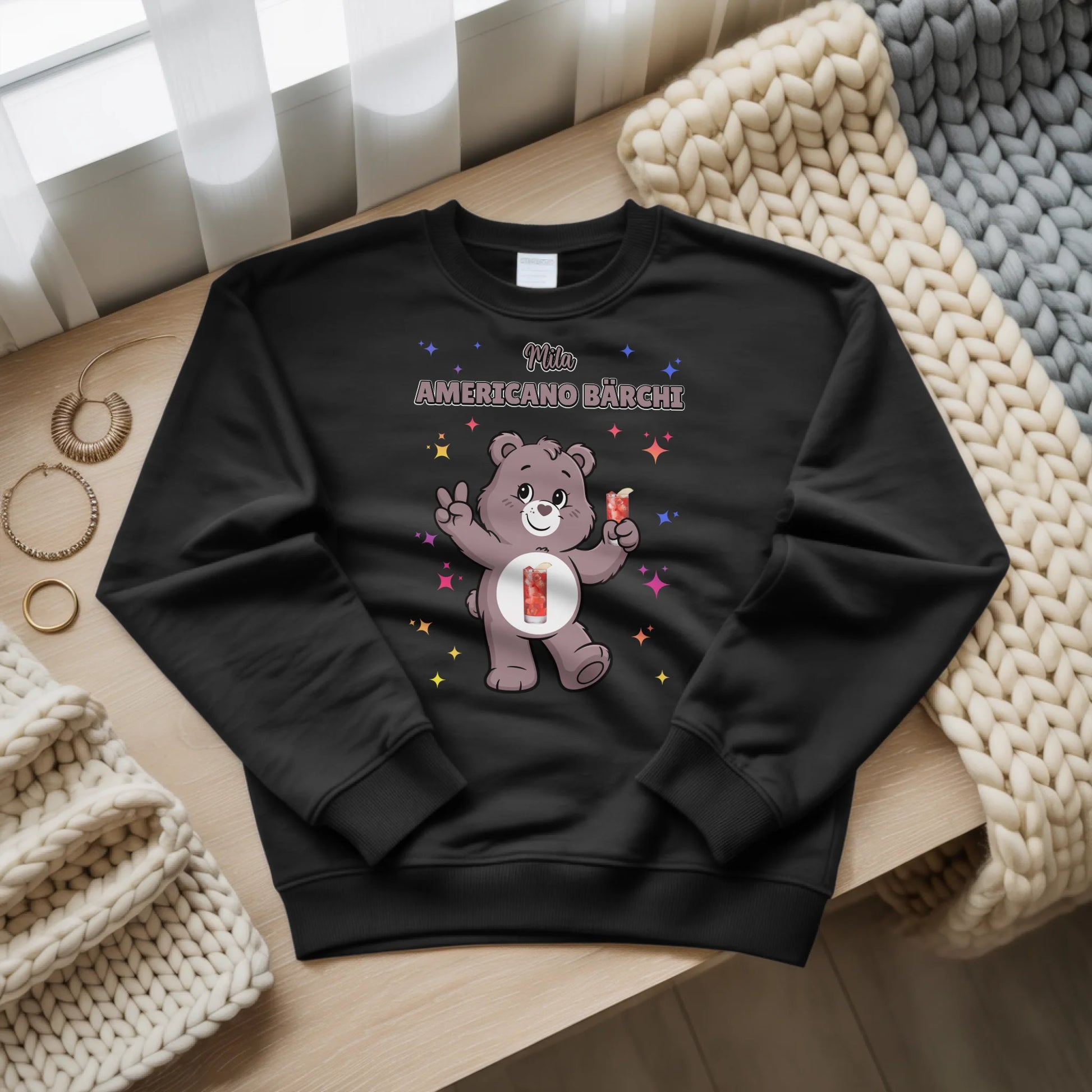 Sweatshirt Lustig Sauf Bärchi Americano Bärchi 3
