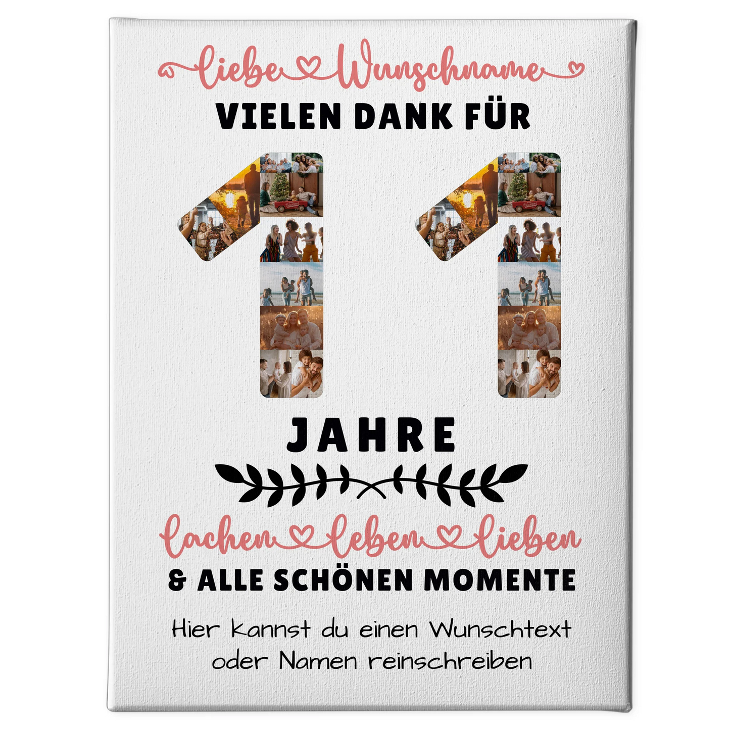 Personalisierte Leinwand 11 Geburtstag Für Sohn Tochter Bruder Neffe Nicht & Schwester 1