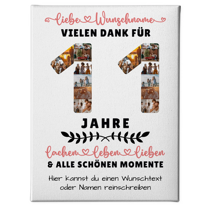 Personalisierte Leinwand 11 Geburtstag Für Sohn Tochter Bruder Neffe Nicht & Schwester 1