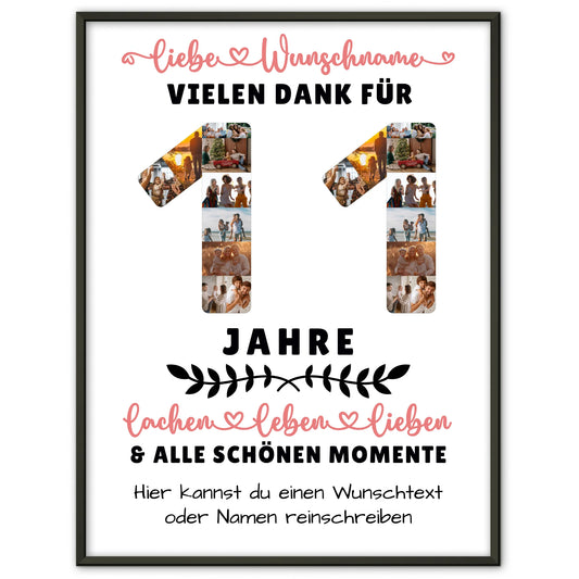 Personalisiertes Poster 11 Geburtstag Für Sohn Tochter Bruder Neffe Nicht & Schwester