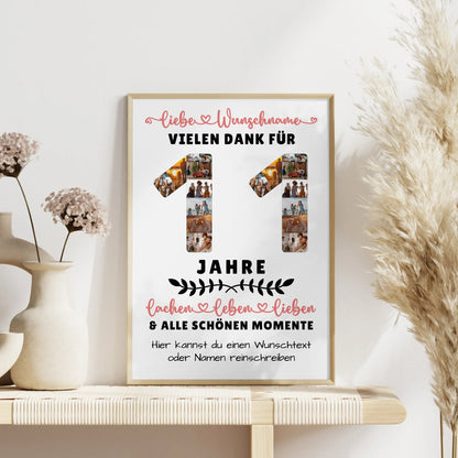 Personalisiertes Poster 11 Geburtstag Für Sohn Tochter Bruder Neffe Nicht & Schwester