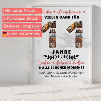 Personalisiertes Poster 11 Geburtstag Für Sohn Tochter Bruder Neffe Nicht & Schwester