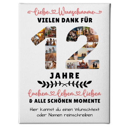 Personalisierte Leinwand 12 Geburtstag Für Tochter Sohn Bruder Neffe Nicht & Schwester 1