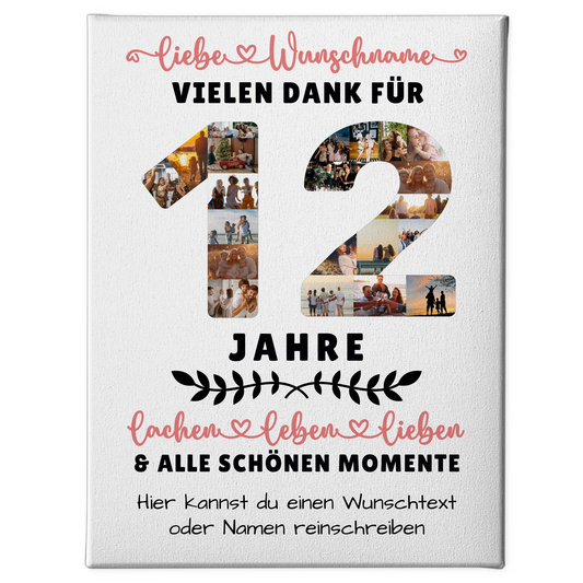 Personalisierte Leinwand 12 Geburtstag Für Tochter Sohn Bruder Neffe Nicht & Schwester 1