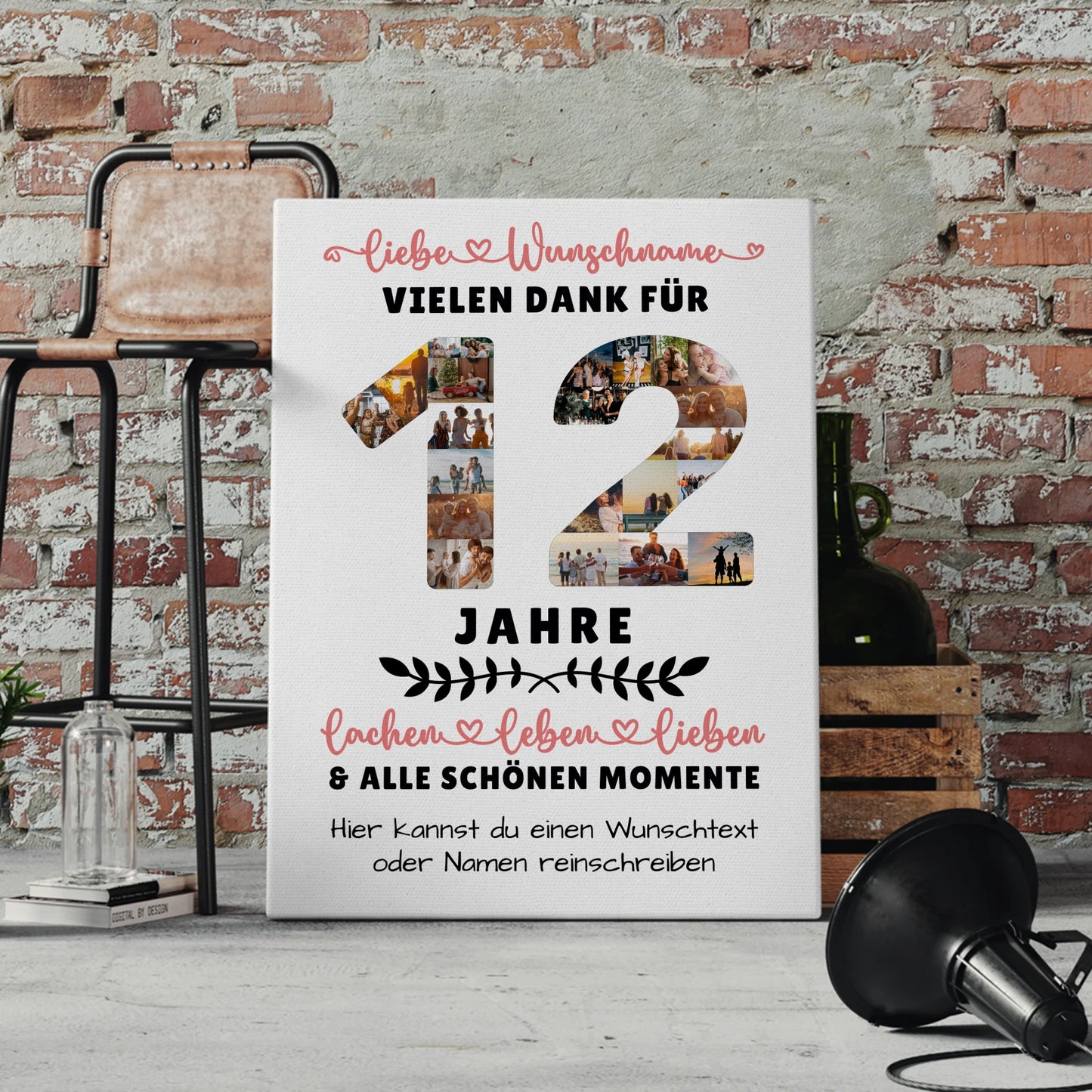 Personalisierte Leinwand 12 Geburtstag Für Tochter Sohn Bruder Neffe Nicht & Schwester 4