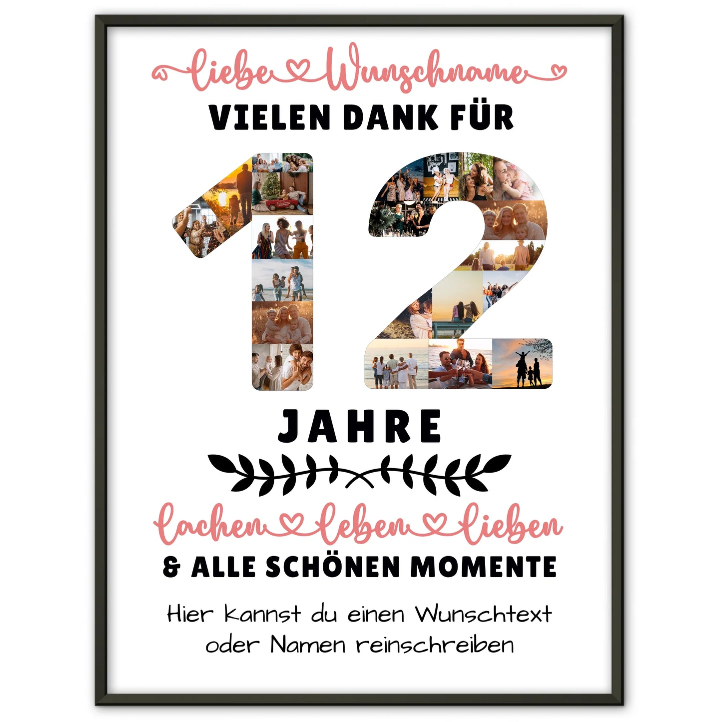 Personalisiertes Poster 12 Geburtstag Für Tochter Sohn Bruder Neffe Nicht & Schwester