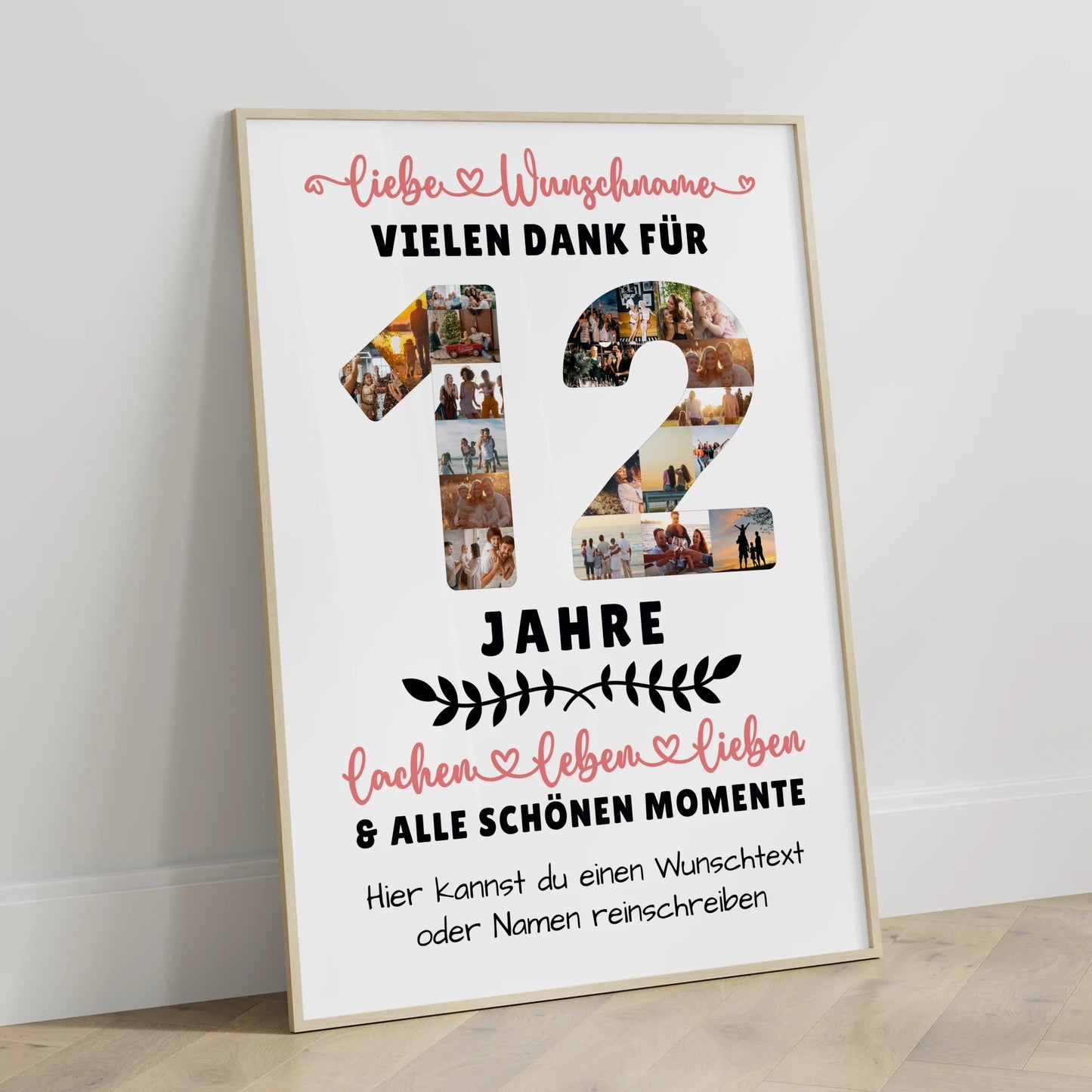 Personalisiertes Poster 12 Geburtstag Für Tochter Sohn Bruder Neffe Nicht & Schwester