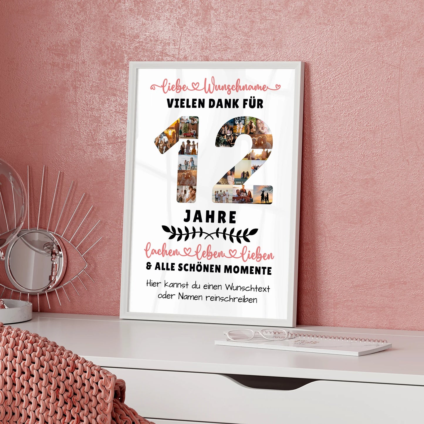 Personalisiertes Poster 12 Geburtstag Für Tochter Sohn Bruder Neffe Nicht & Schwester