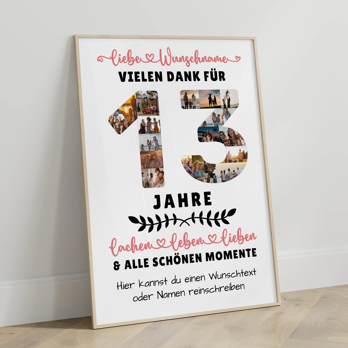 Personalisiertes Poster 13 Geburtstag Für Sohn Tochter Schwester Bruder Neffe & Nichte