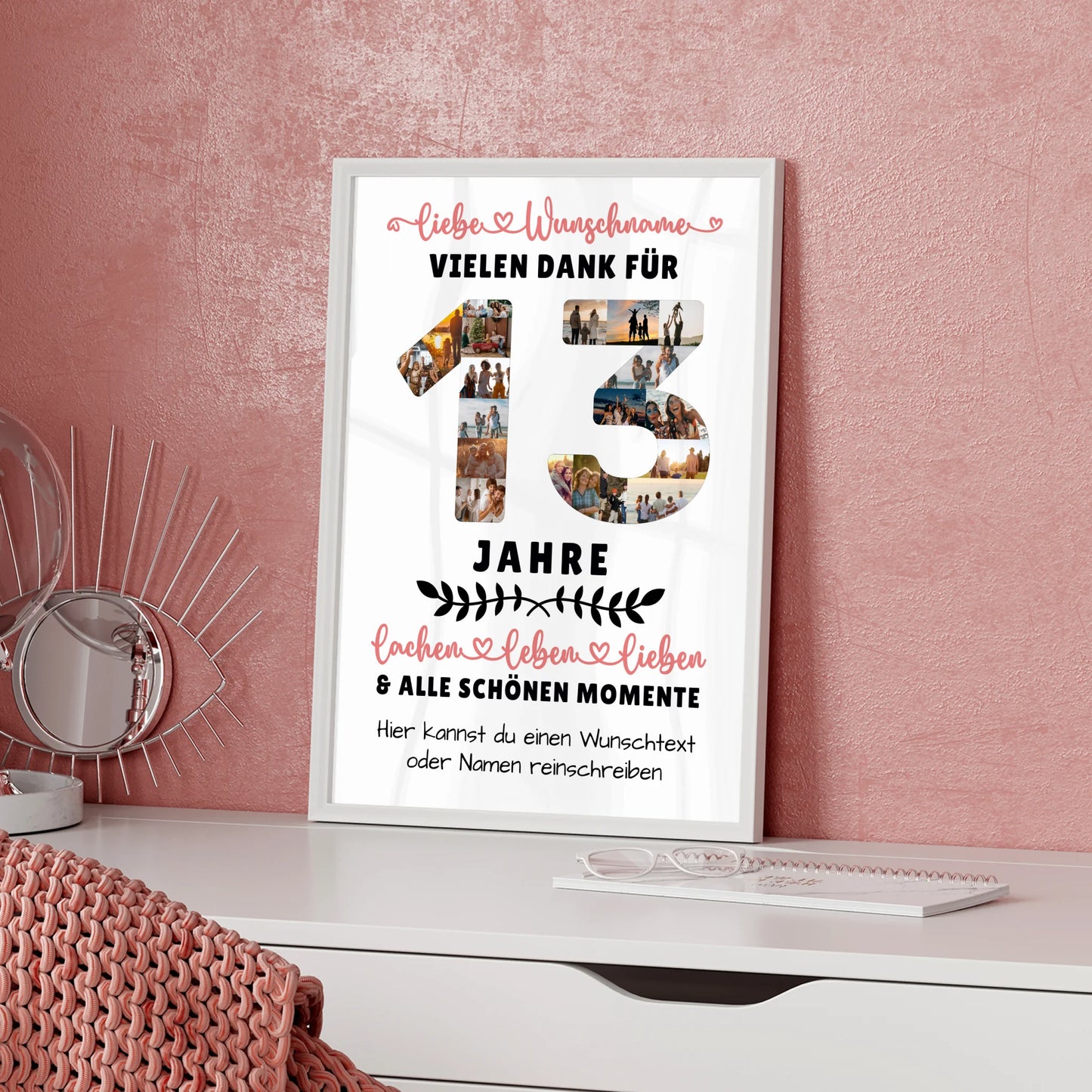 Personalisiertes Poster 13 Geburtstag Für Sohn Tochter Schwester Bruder Neffe & Nichte