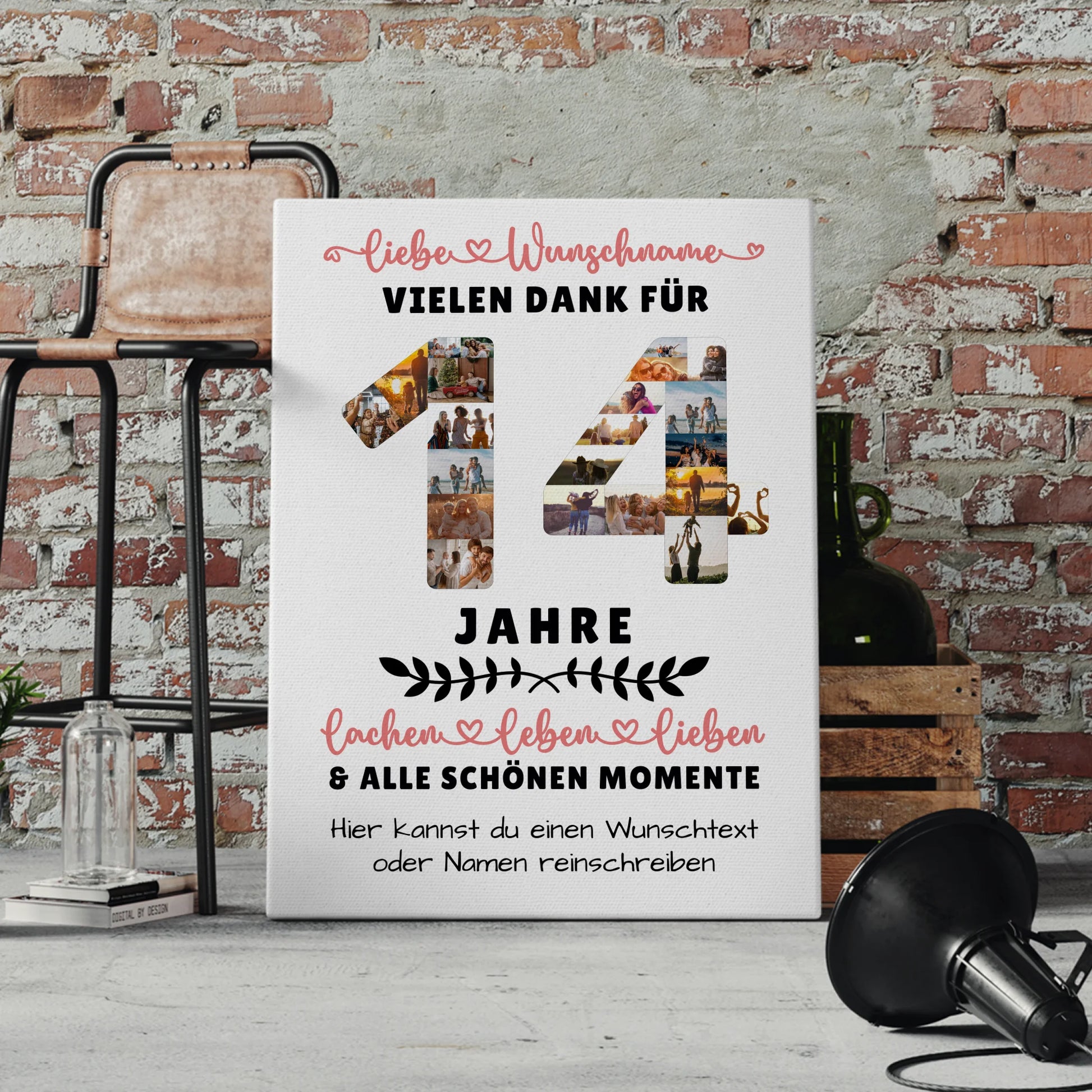 Personalisierte Leinwand 14 Geburtstag Für Sohn Tochter Schwester Bruder Nichte & Neffe 4