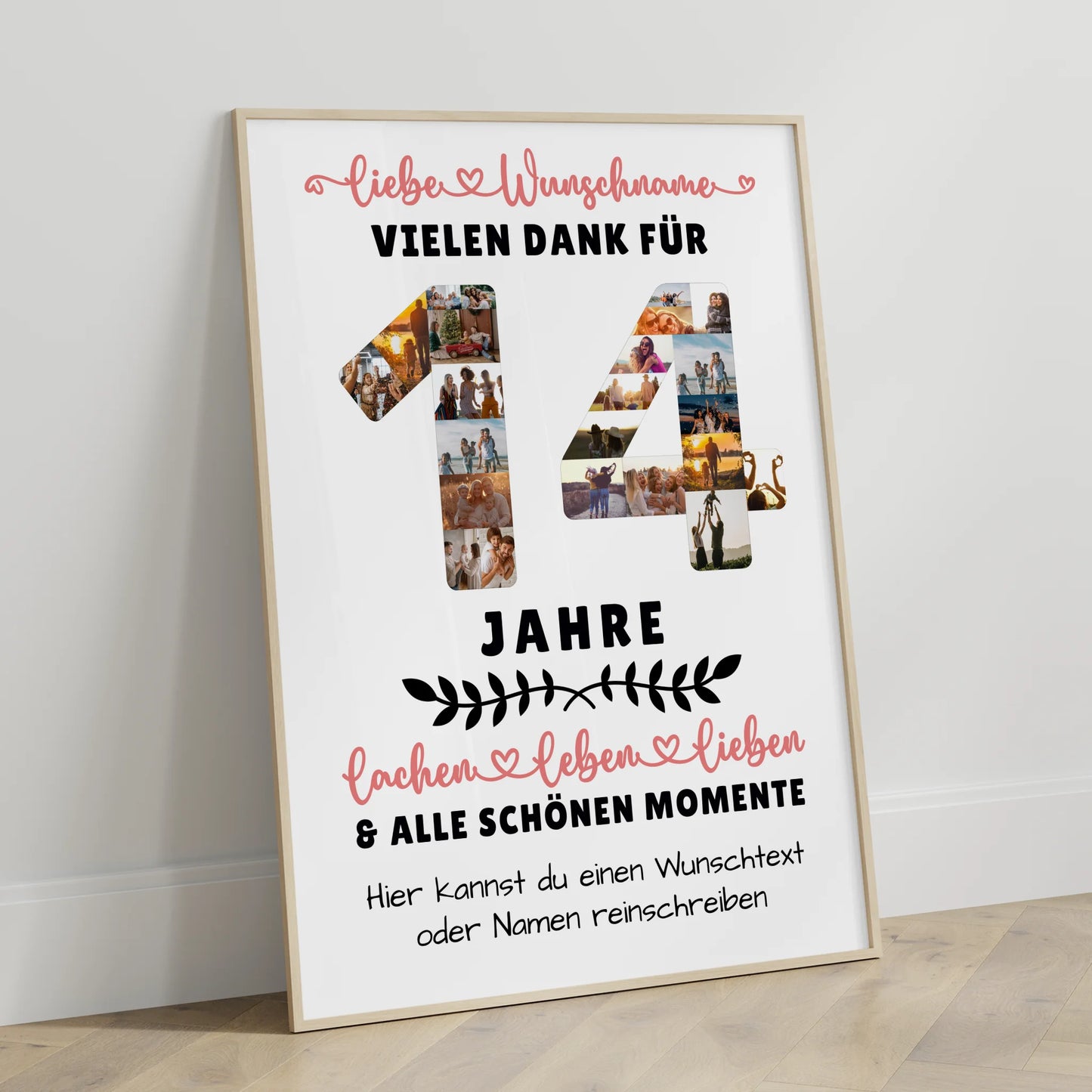 Personalisiertes Poster 14 Geburtstag Für Sohn Tochter Schwester Bruder Nichte & Neffe