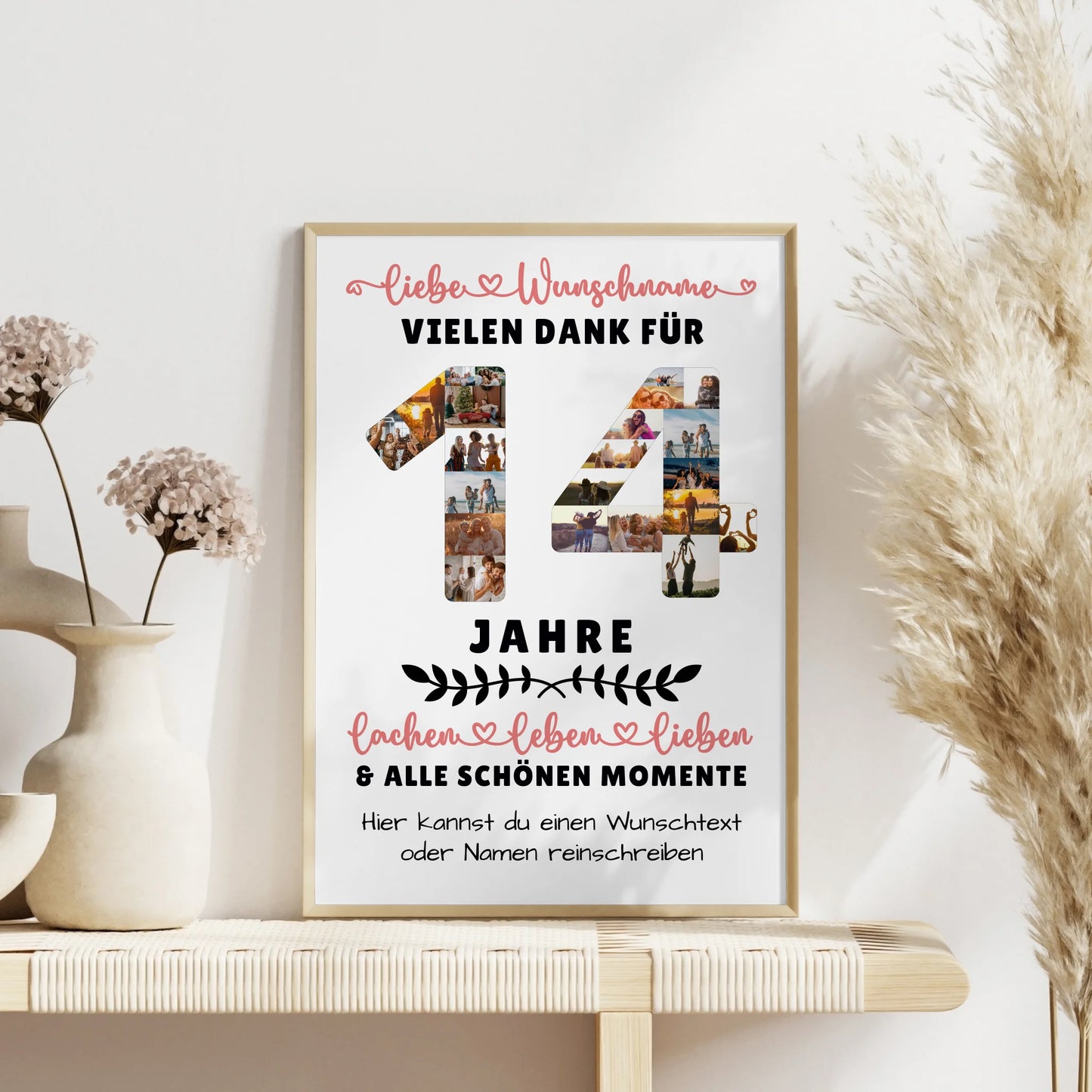 Personalisiertes Poster 14 Geburtstag Für Sohn Tochter Schwester Bruder Nichte & Neffe