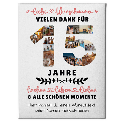 Personalisierte Leinwand 15 Geburtstag Für Sohn Tochter Bruder Schwester Nichte & Neffe 1
