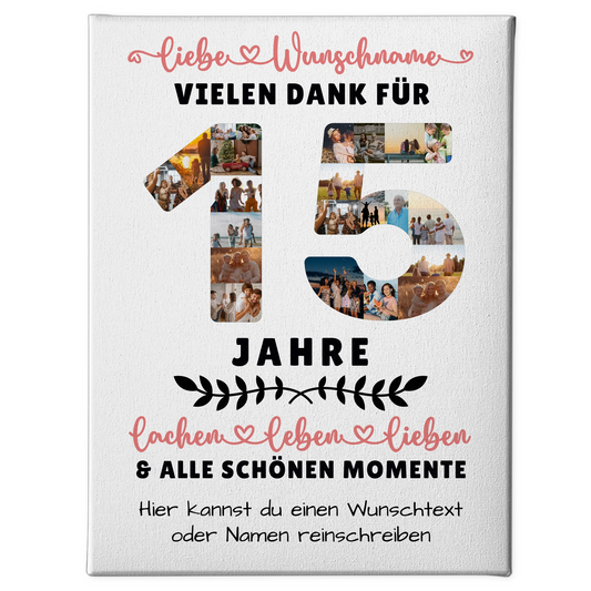 Personalisierte Leinwand 15 Geburtstag Für Sohn Tochter Bruder Schwester Nichte & Neffe 1