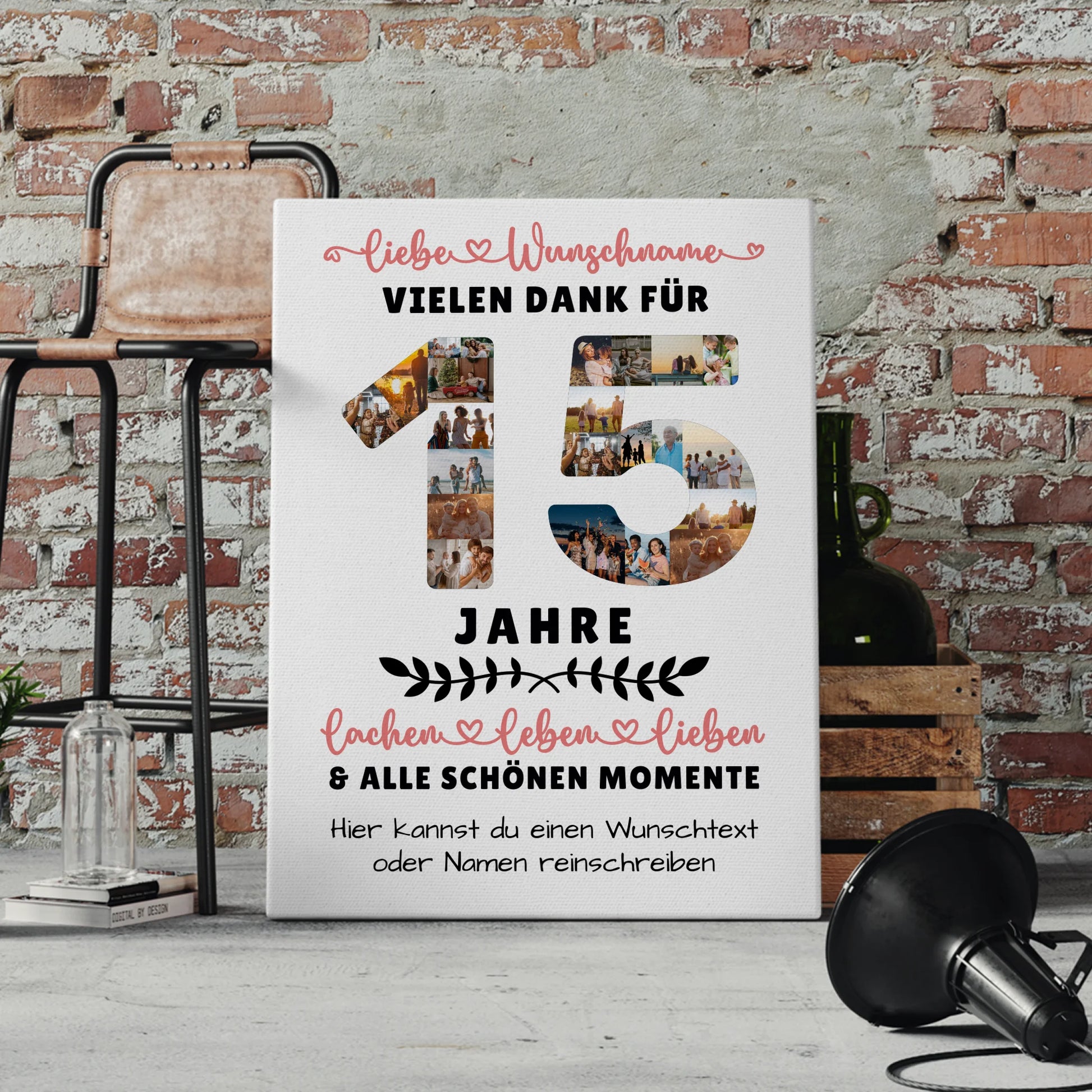 Personalisierte Leinwand 15 Geburtstag Für Sohn Tochter Bruder Schwester Nichte & Neffe 4