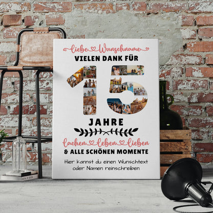 Personalisierte Leinwand 15 Geburtstag Für Sohn Tochter Bruder Schwester Nichte & Neffe 4