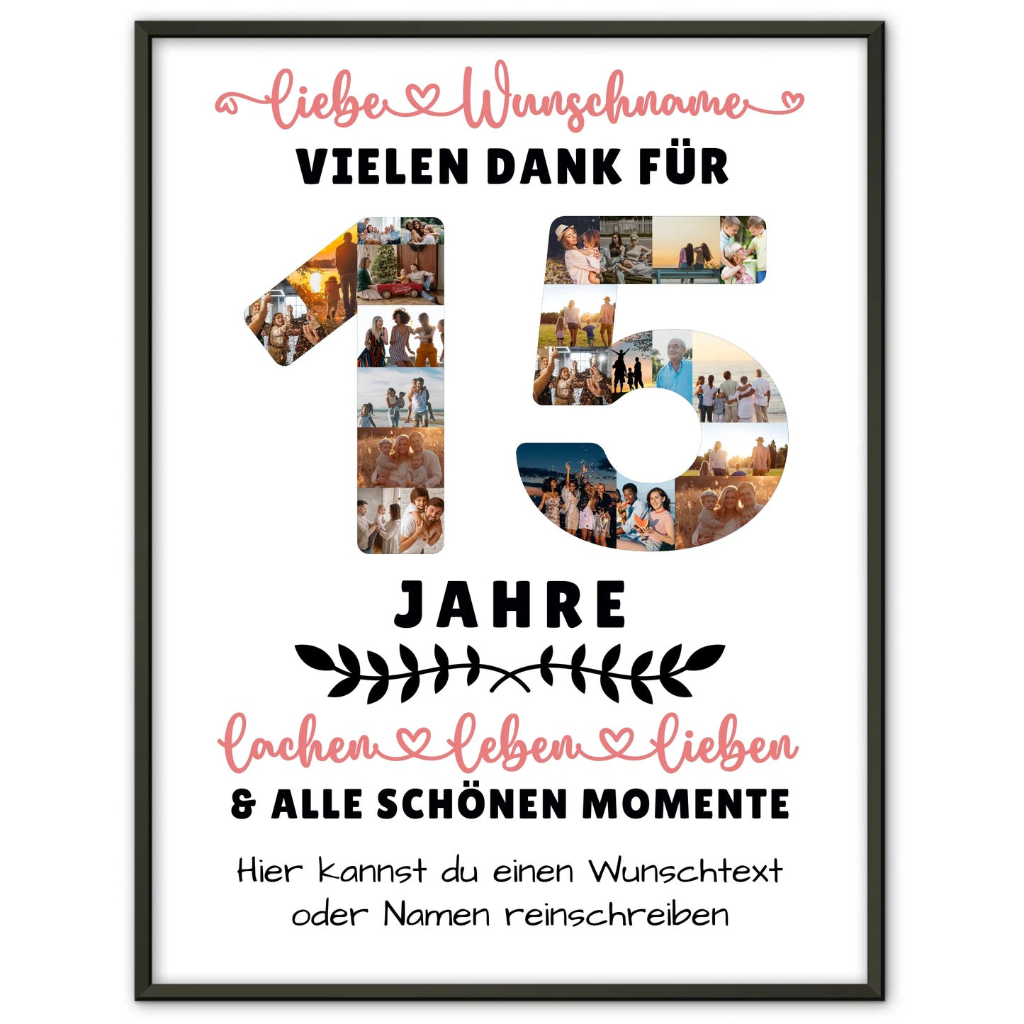 Personalisiertes Poster 15 Geburtstag Für Sohn Tochter Bruder Schwester Nichte & Neffe