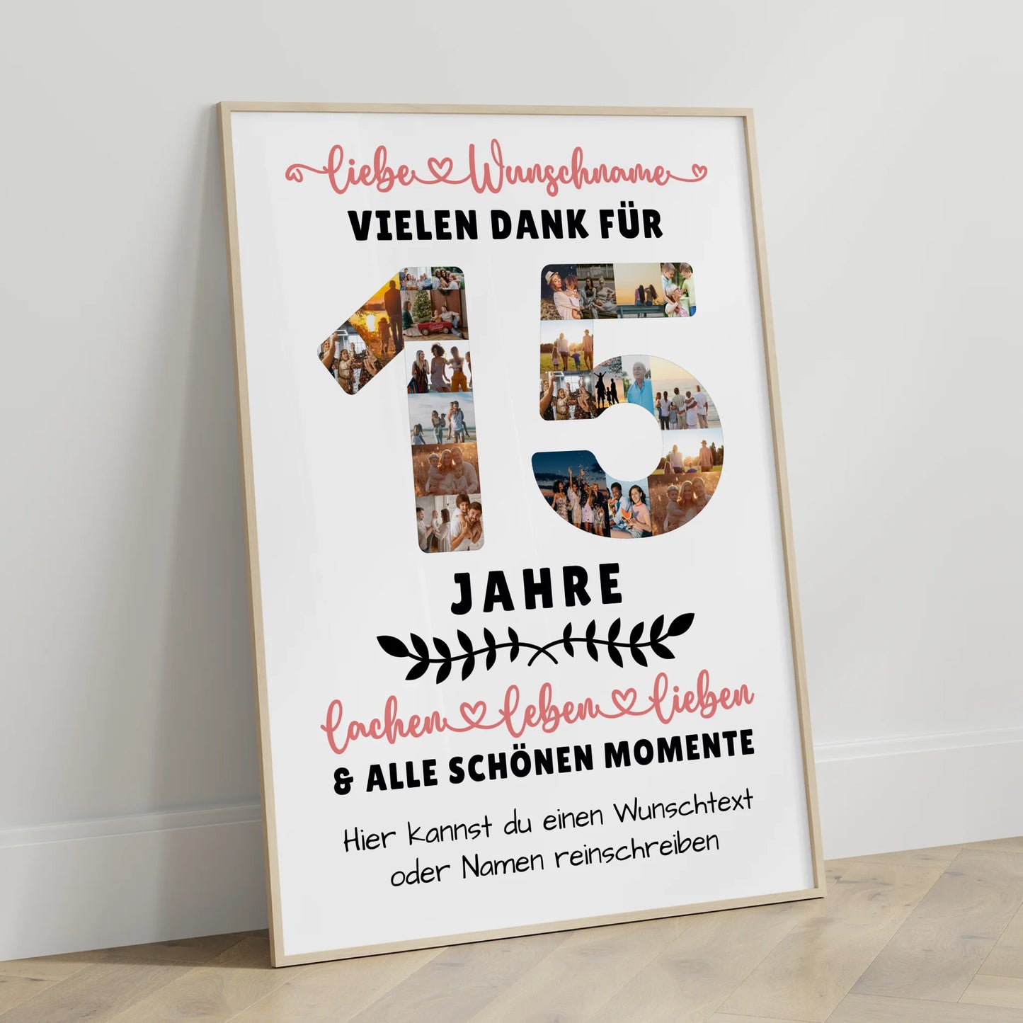 Personalisiertes Poster 15 Geburtstag Für Sohn Tochter Bruder Schwester Nichte & Neffe