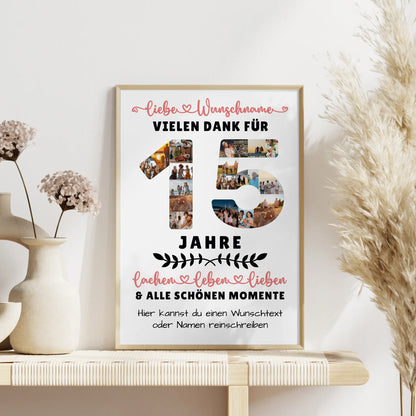 Personalisiertes Poster 15 Geburtstag Für Sohn Tochter Bruder Schwester Nichte & Neffe
