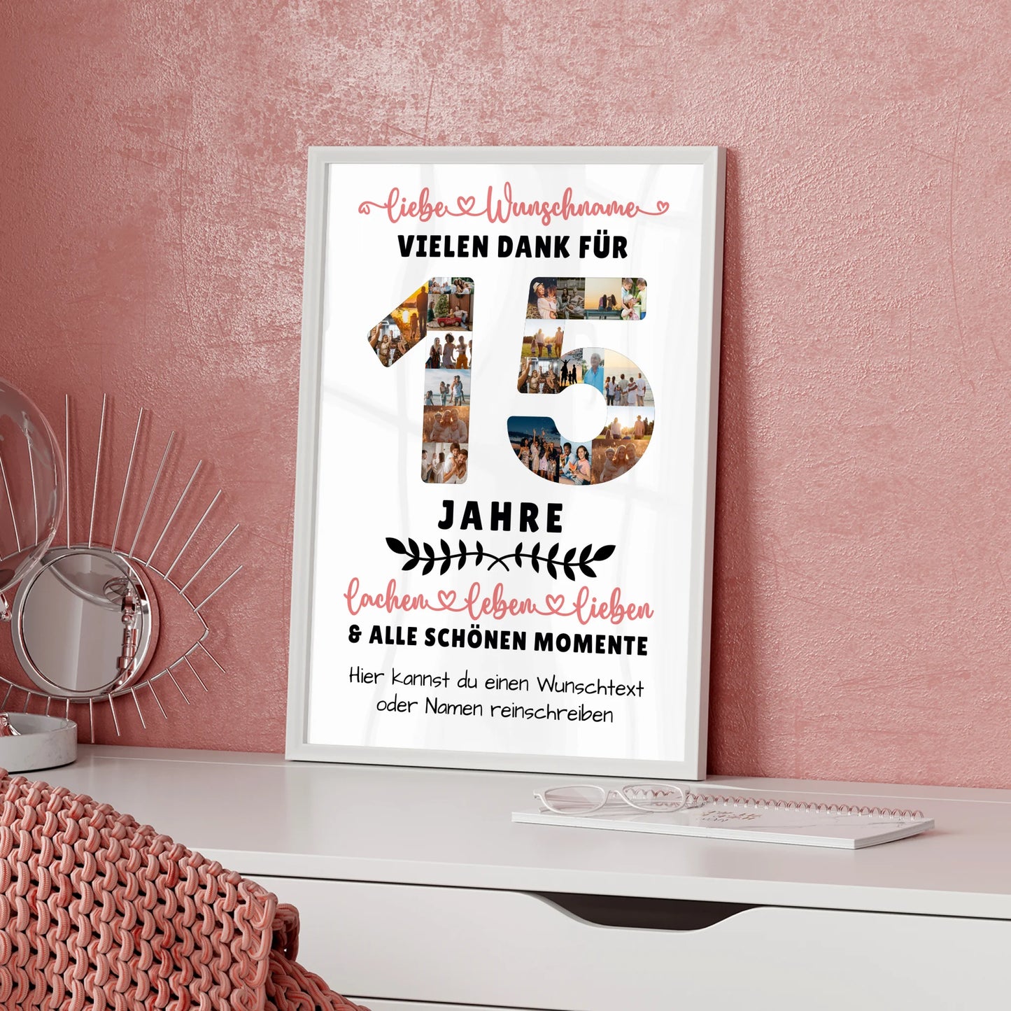 Personalisiertes Poster 15 Geburtstag Für Sohn Tochter Bruder Schwester Nichte & Neffe