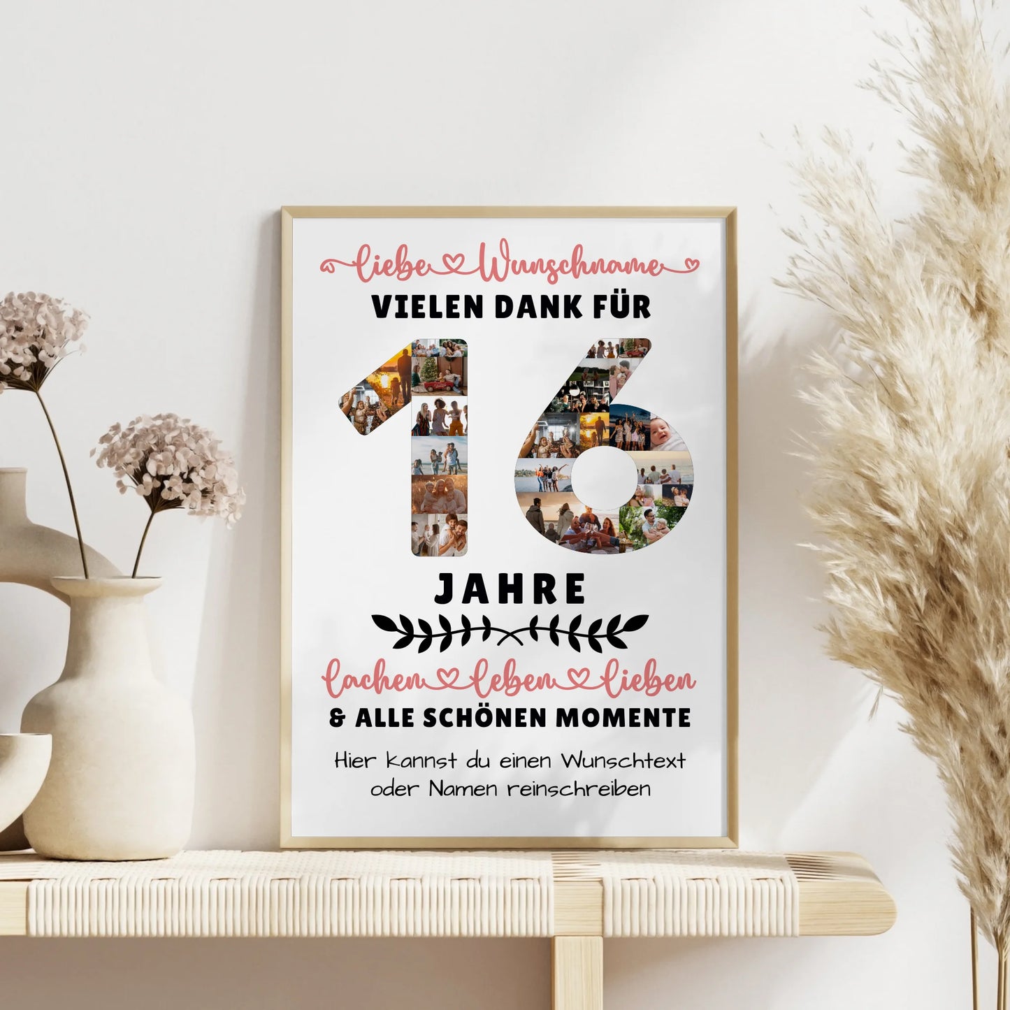 Personalisiertes Poster 16 Geburtstag Für Tochter Sohn Schwester Bruder Nichte & Neffe