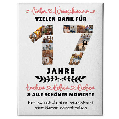 Personalisierte Leinwand 17 Geburtstag Für Sohn Tochter Bruder Neffe Nicht & Schwester 1
