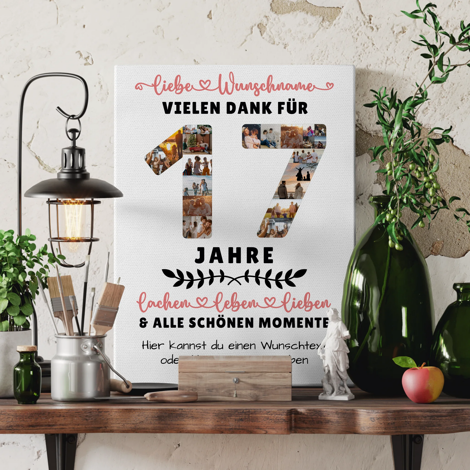 Personalisierte Leinwand 17 Geburtstag Für Sohn Tochter Bruder Neffe Nicht & Schwester 3