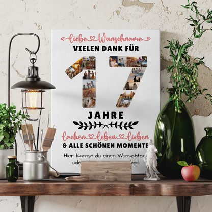 Personalisierte Leinwand 17 Geburtstag Für Sohn Tochter Bruder Neffe Nicht & Schwester 3