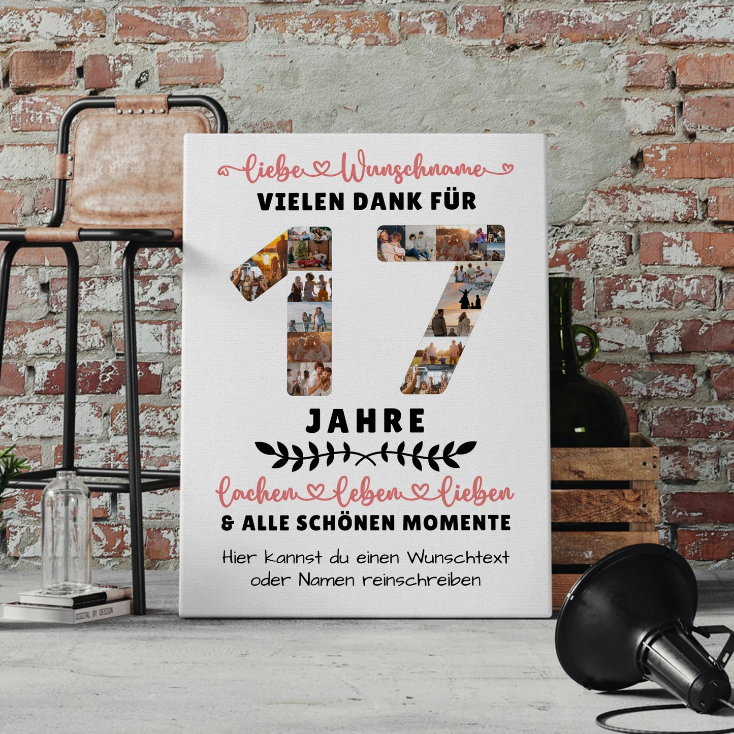 Personalisierte Leinwand 17 Geburtstag Für Sohn Tochter Bruder Neffe Nicht & Schwester 4