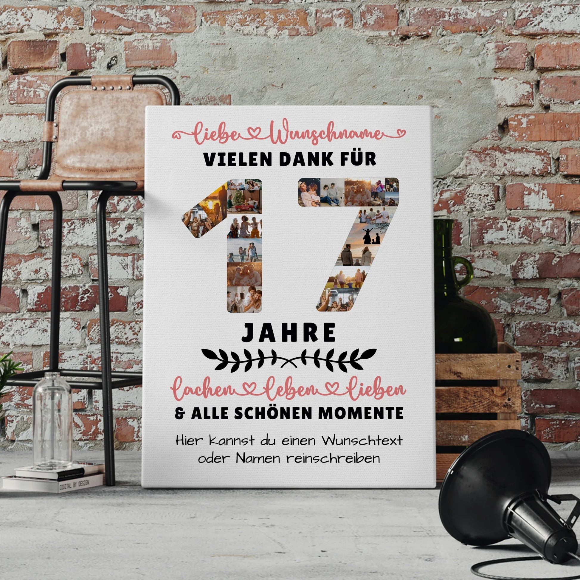 Personalisierte Leinwand 17 Geburtstag Für Sohn Tochter Bruder Neffe Nicht & Schwester 4