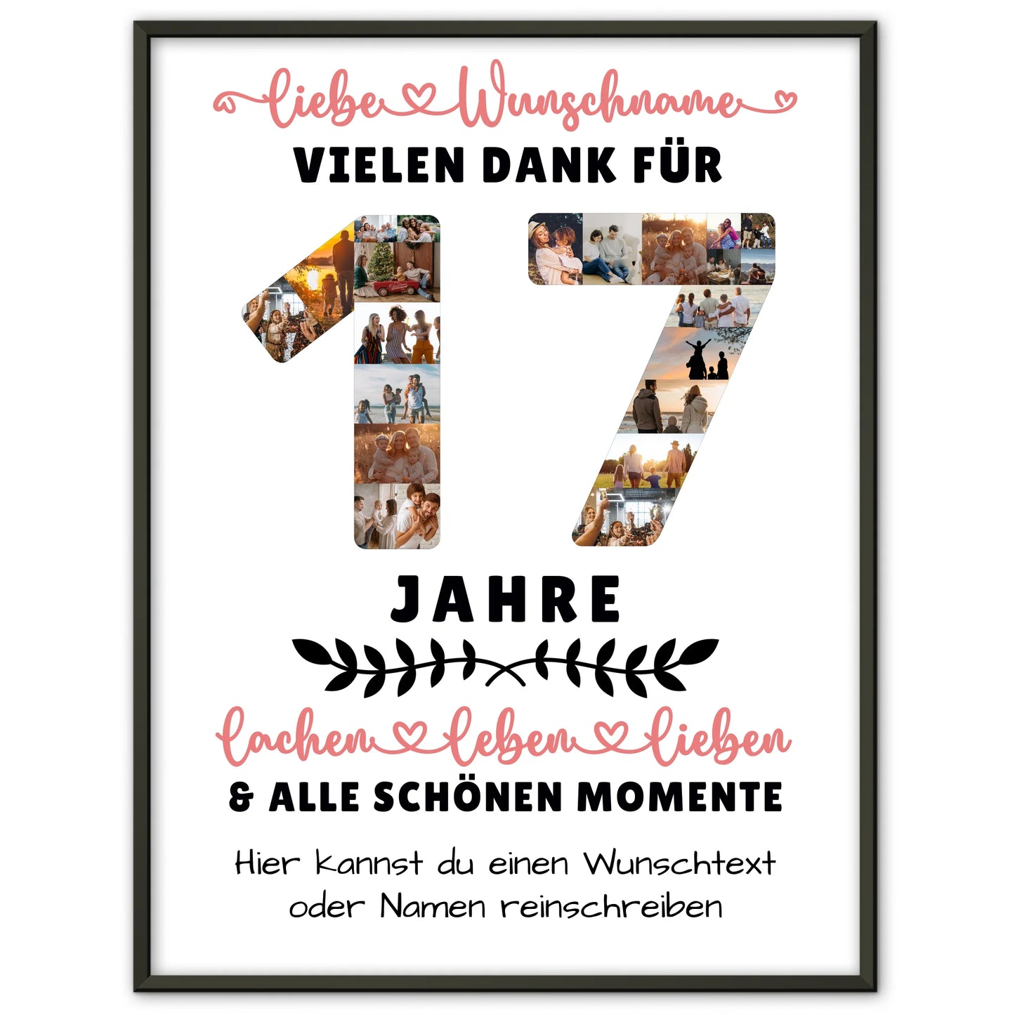 Personalisiertes Poster 17 Geburtstag Für Sohn Tochter Bruder Neffe Nicht & Schwester