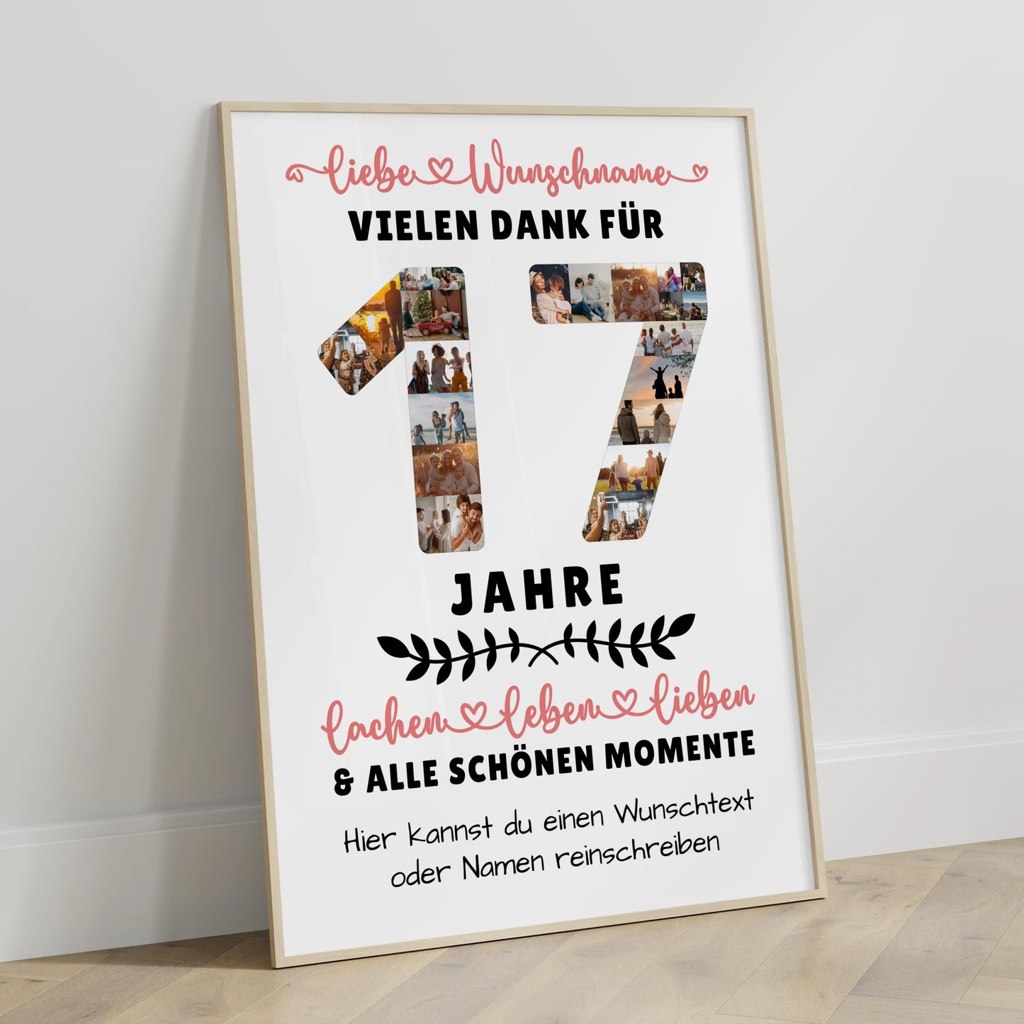 Personalisiertes Poster 17 Geburtstag Für Sohn Tochter Bruder Neffe Nicht & Schwester