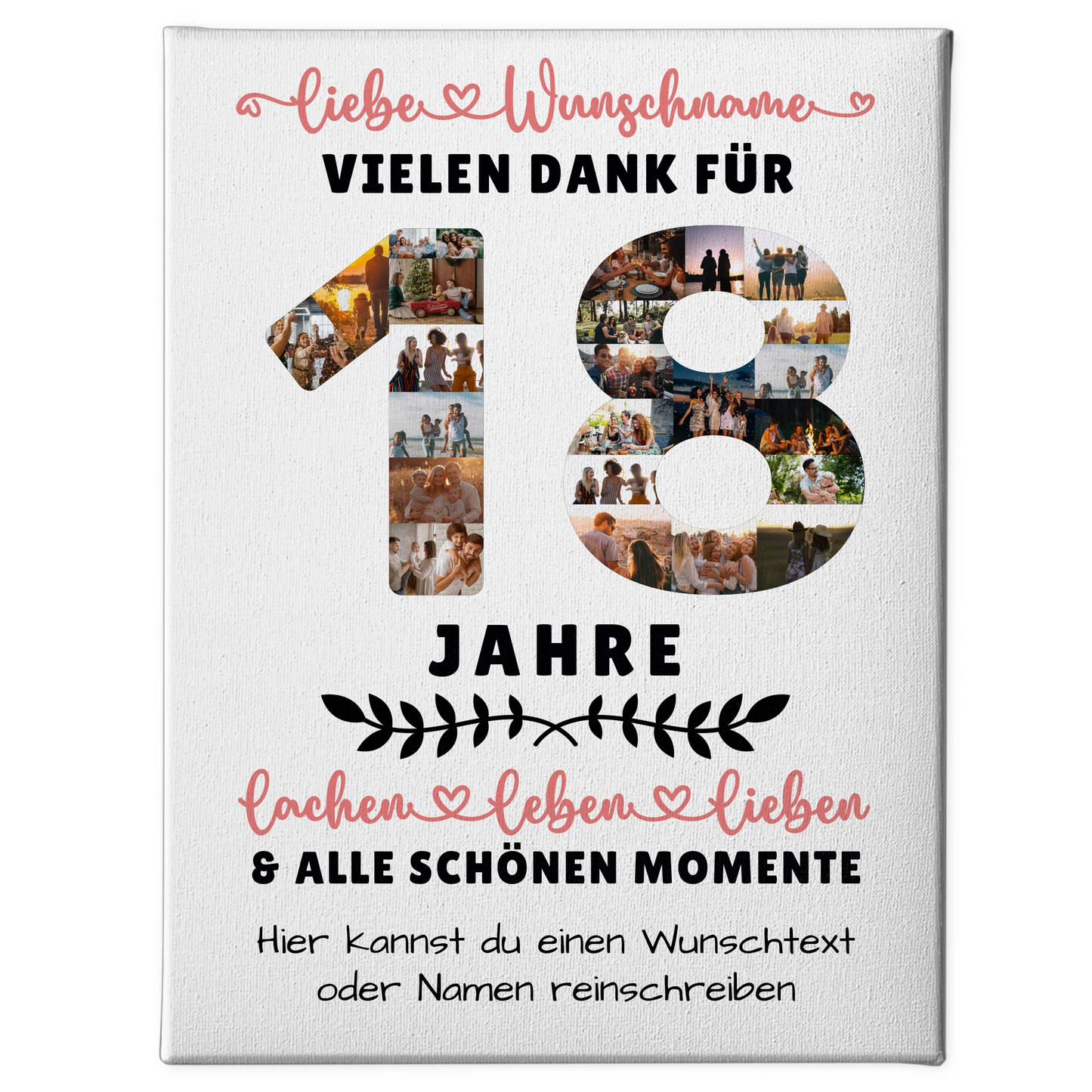 Personalisierte Leinwand 18 Geburtstag Für Tochter Sohn Bruder Neffe Nicht & Schwester 1