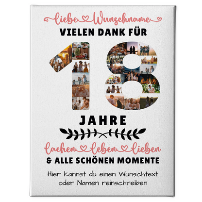 Personalisierte Leinwand 18 Geburtstag Für Tochter Sohn Bruder Neffe Nicht & Schwester 1