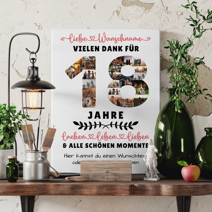 Personalisierte Leinwand 18 Geburtstag Für Tochter Sohn Bruder Neffe Nicht & Schwester 3