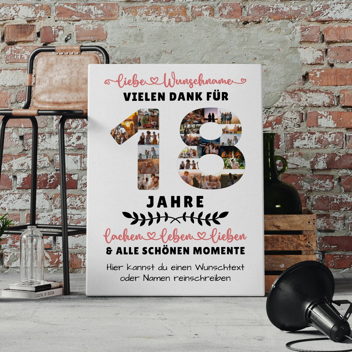 Personalisierte Leinwand 18 Geburtstag Für Tochter Sohn Bruder Neffe Nicht & Schwester 4