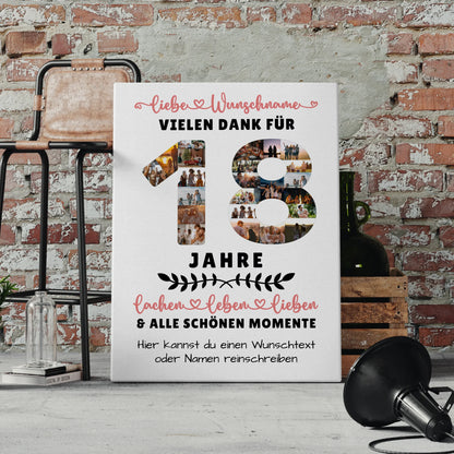 Personalisierte Leinwand 18 Geburtstag Für Tochter Sohn Bruder Neffe Nicht & Schwester 4