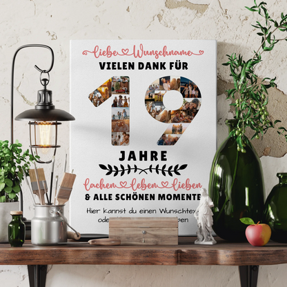 Personalisierte Leinwand 19 Geburtstag Für Sohn Tochter Schwester Bruder Neffe & Nichte 3