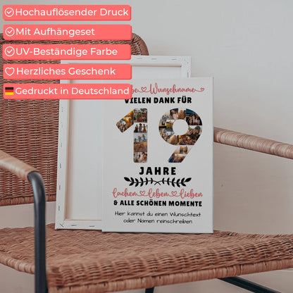 Personalisierte Leinwand 19 Geburtstag Für Sohn Tochter Schwester Bruder Neffe & Nichte 5