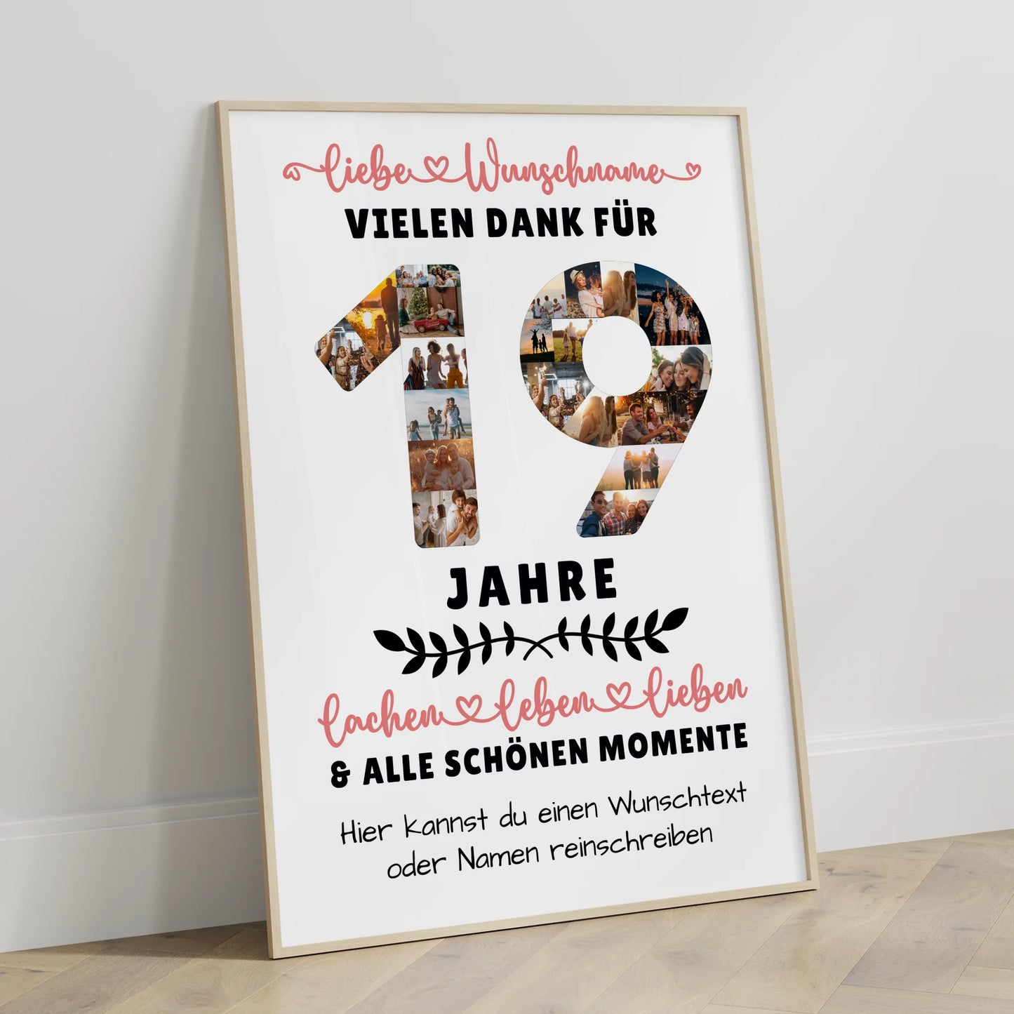 Personalisiertes Poster 19 Geburtstag Für Sohn Tochter Schwester Bruder Neffe & Nichte