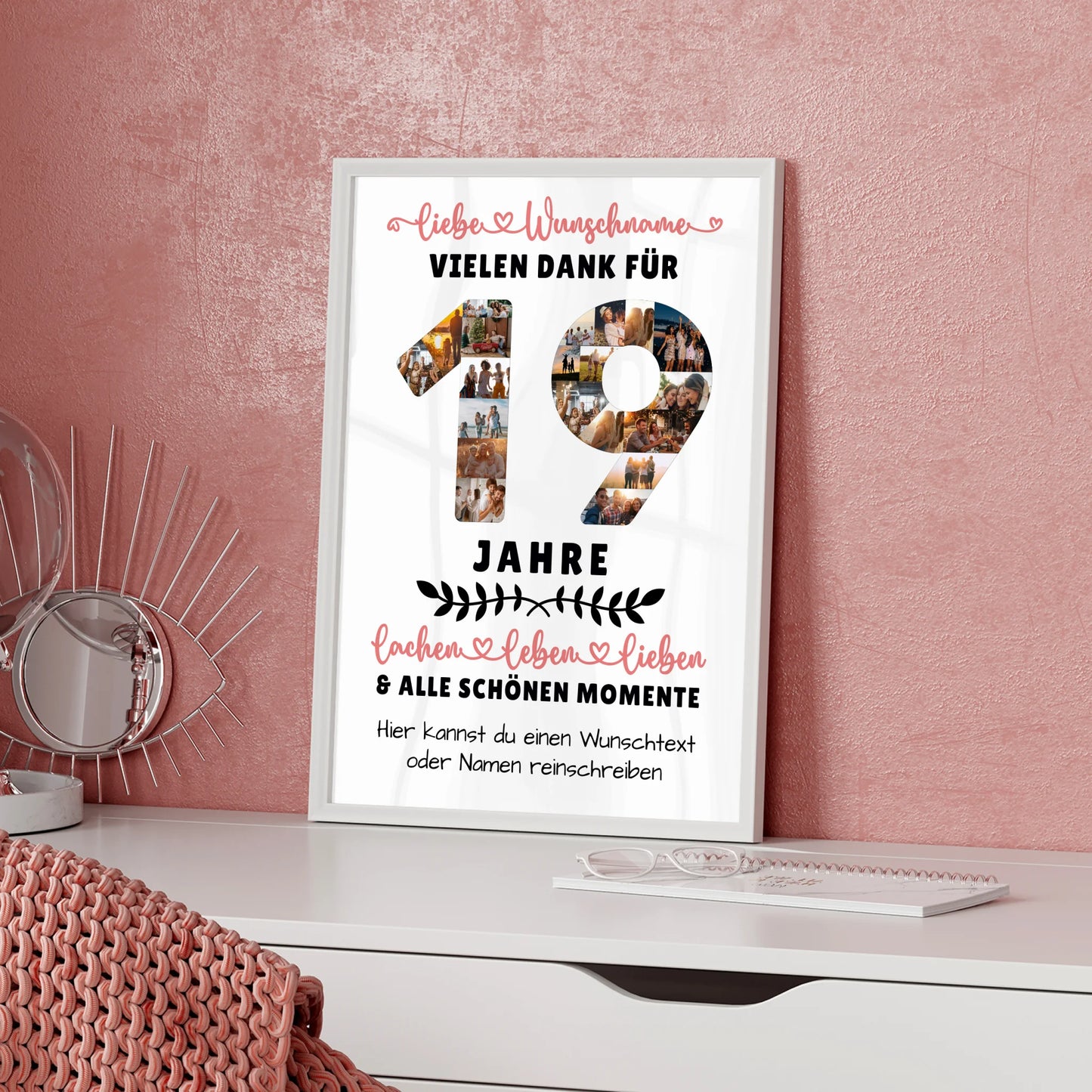 Personalisiertes Poster 19 Geburtstag Für Sohn Tochter Schwester Bruder Neffe & Nichte