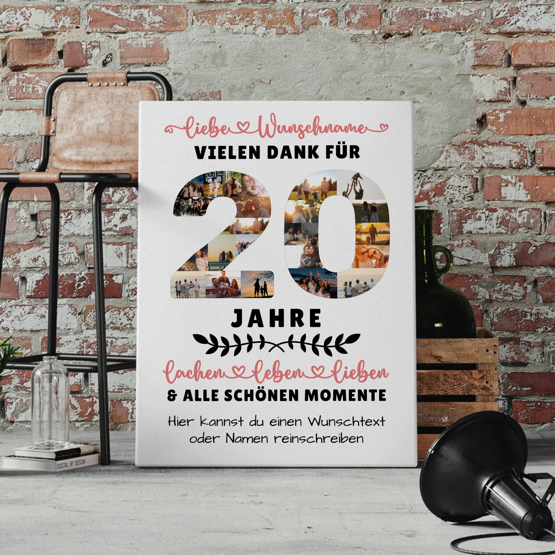 Personalisierte Leinwand 20 Geburtstag Für Sohn Tochter Schwester Bruder Nichte & Neffe 4