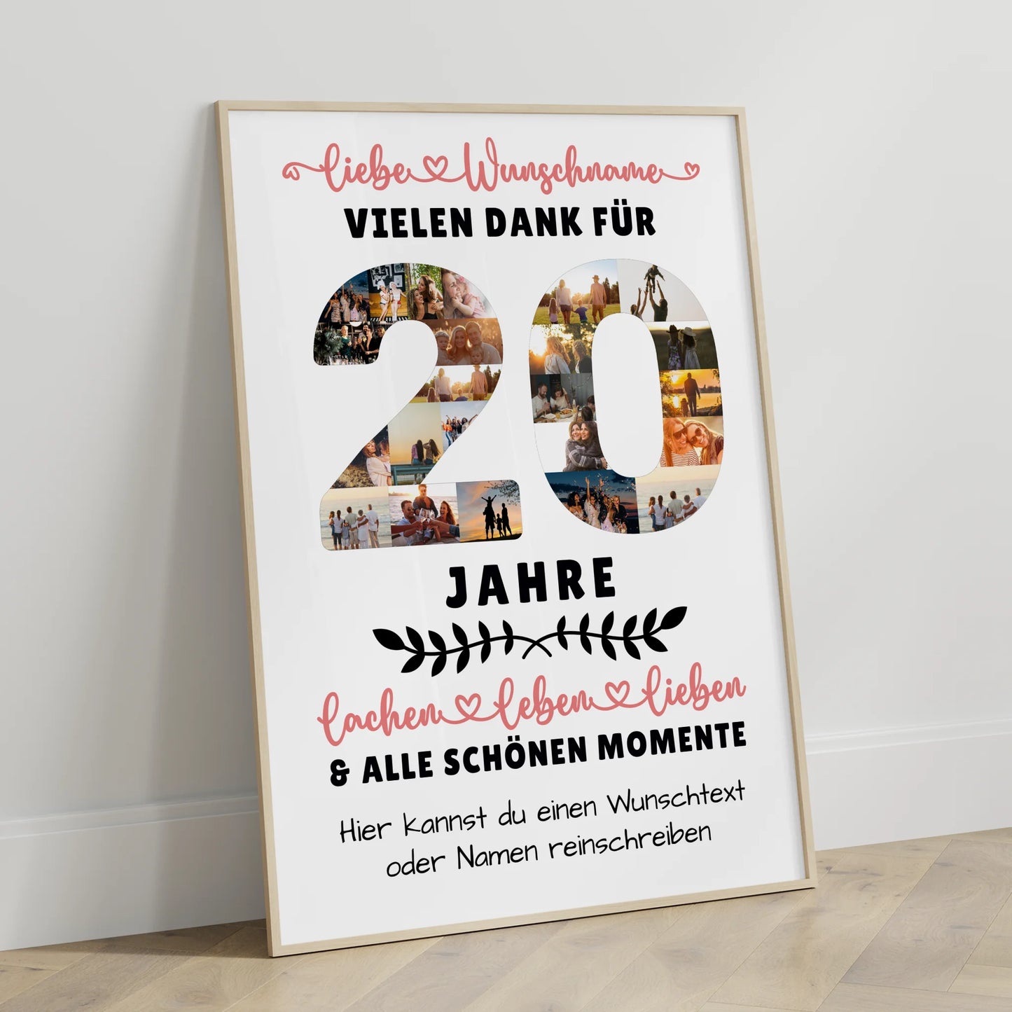 Personalisiertes Poster 20 Geburtstag Für Sohn Tochter Schwester Bruder Nichte & Neffe