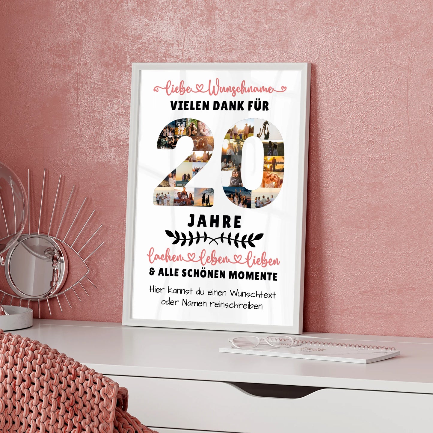 Personalisiertes Poster 20 Geburtstag Für Sohn Tochter Schwester Bruder Nichte & Neffe