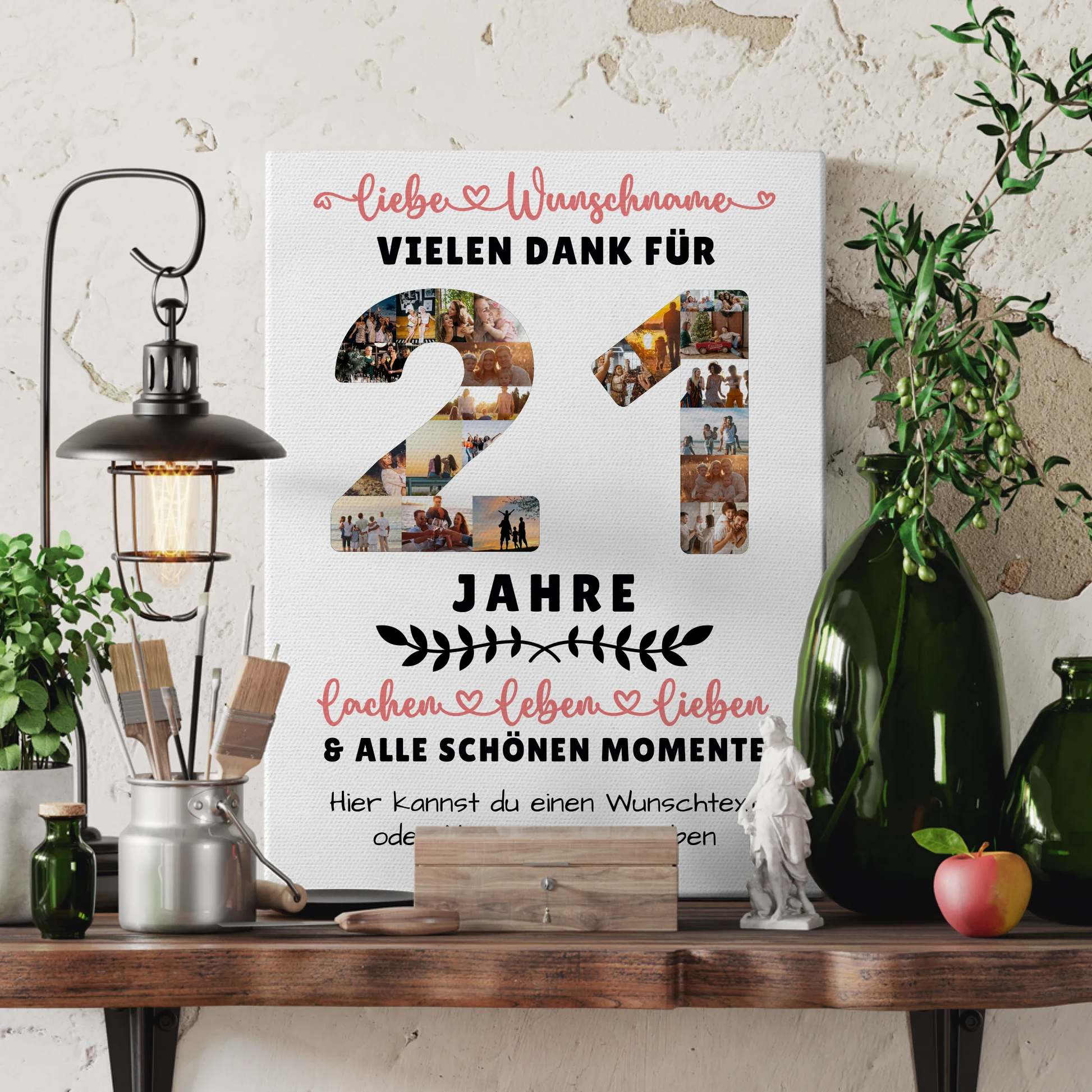 Personalisierte Leinwand 21 Geburtstag Für Sohn Tochter Bruder Schwester Nichte & Neffe 3