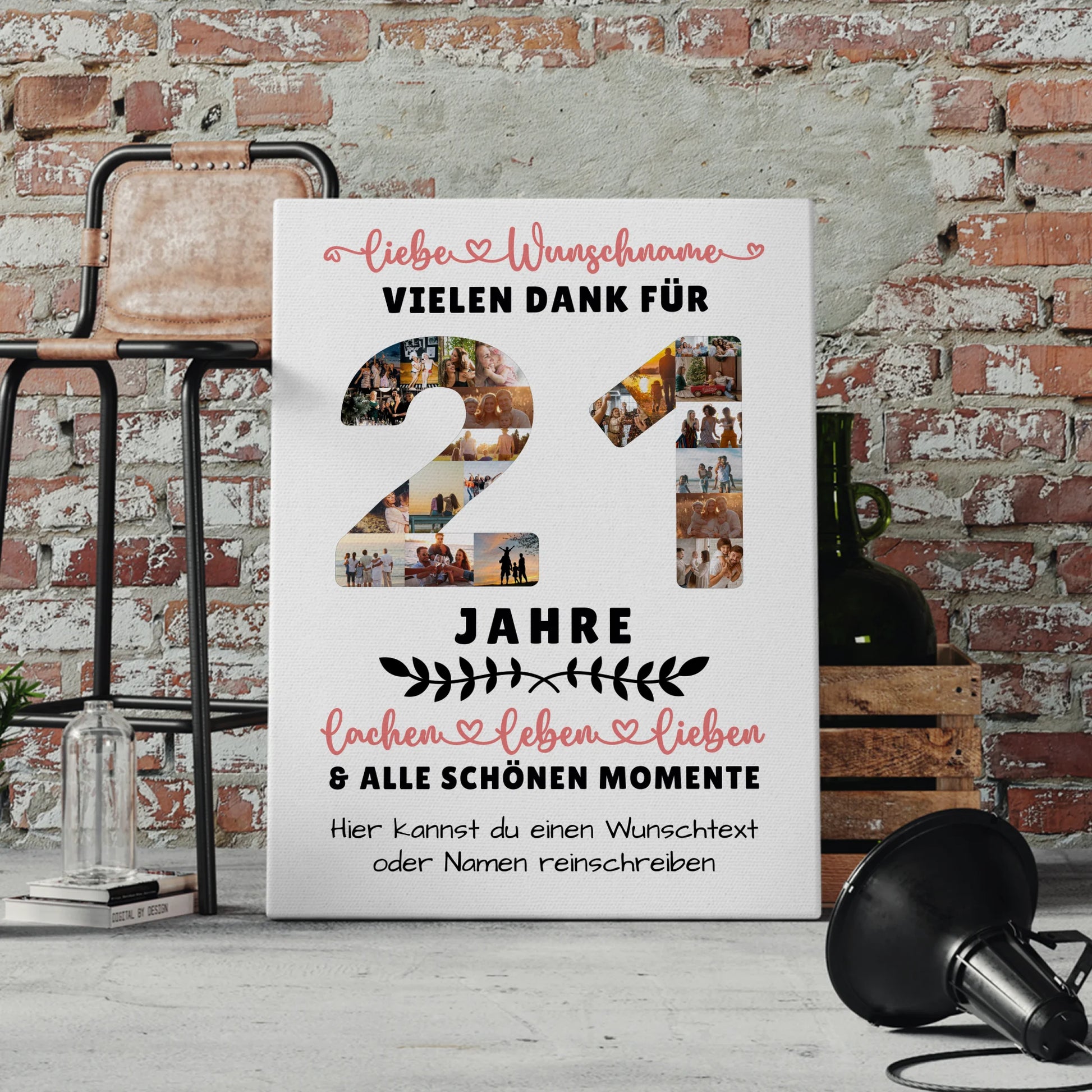 Personalisierte Leinwand 21 Geburtstag Für Sohn Tochter Bruder Schwester Nichte & Neffe 4