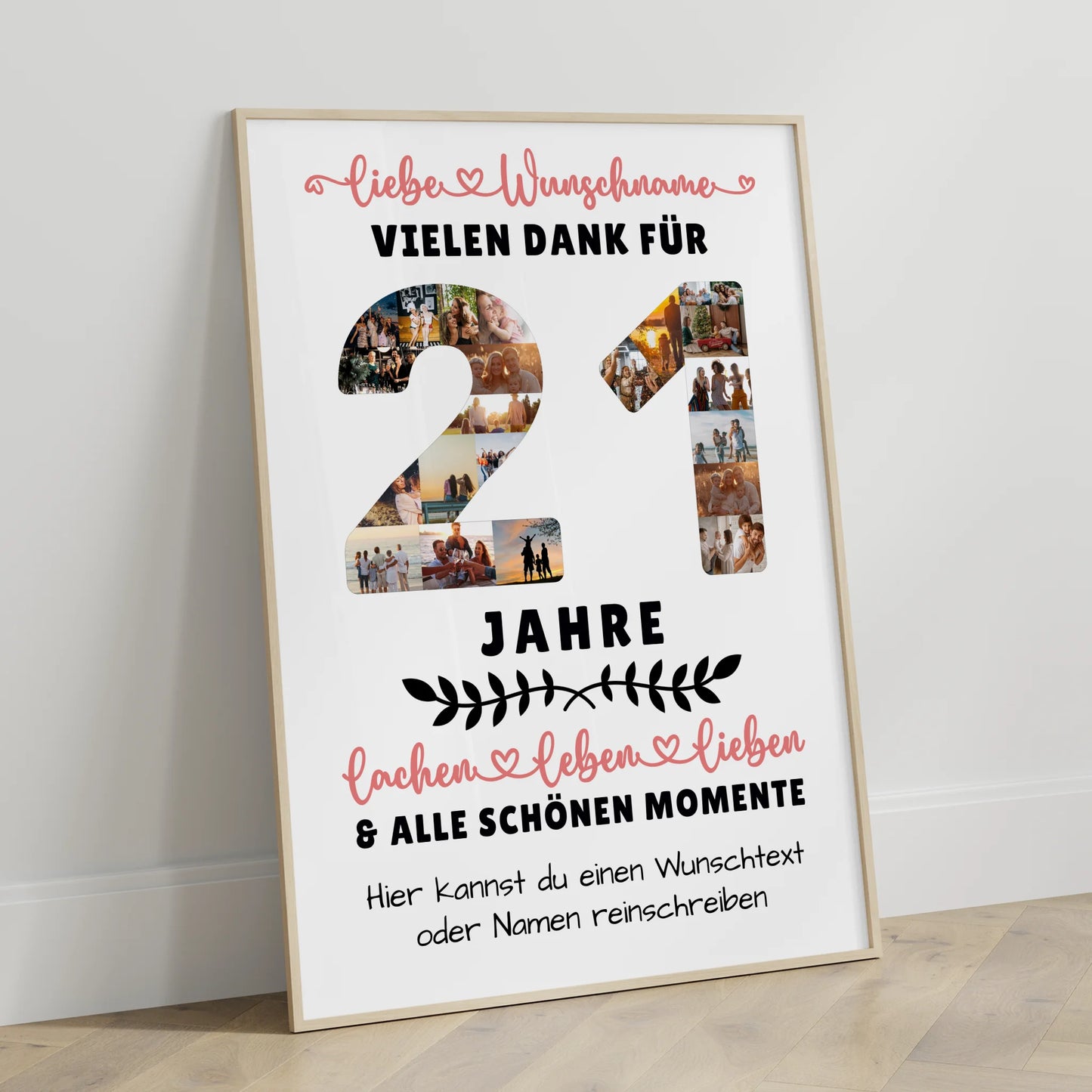Personalisiertes Poster 21 Geburtstag Für Sohn Tochter Bruder Schwester Nichte & Neffe