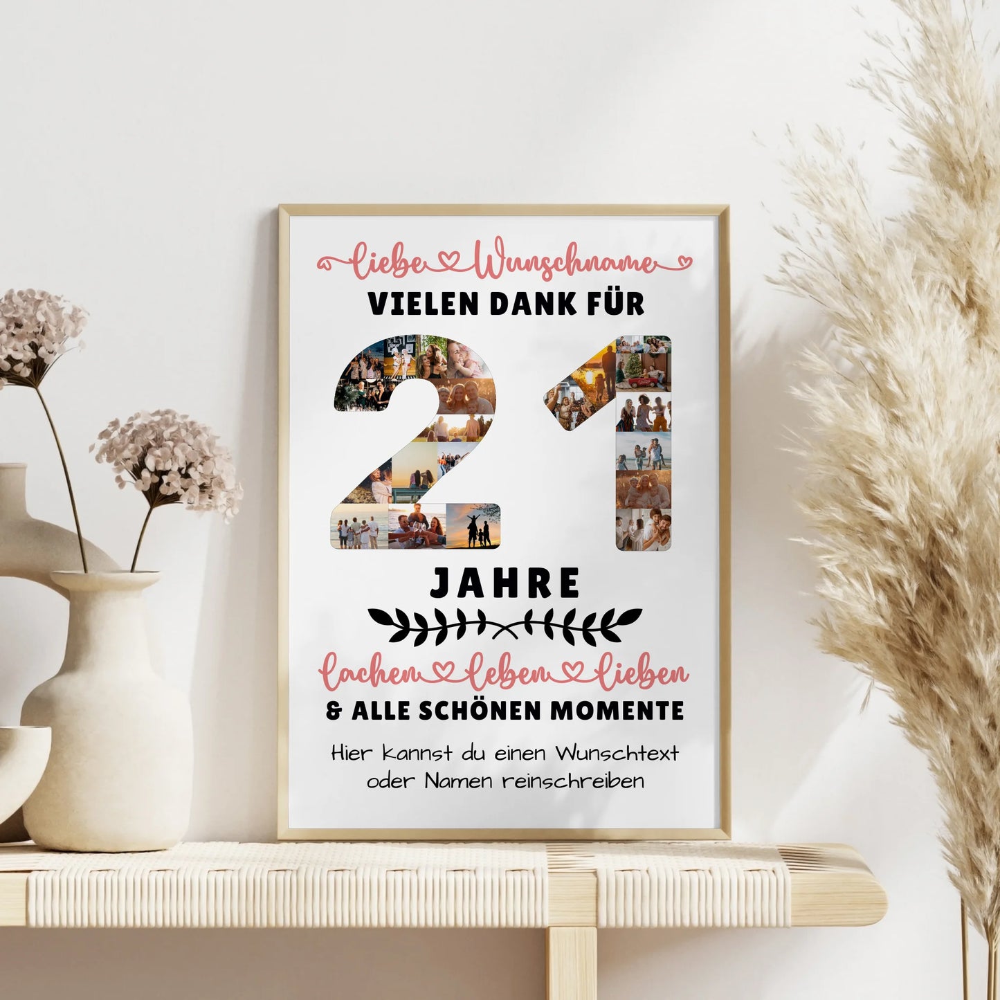 Personalisiertes Poster 21 Geburtstag Für Sohn Tochter Bruder Schwester Nichte & Neffe