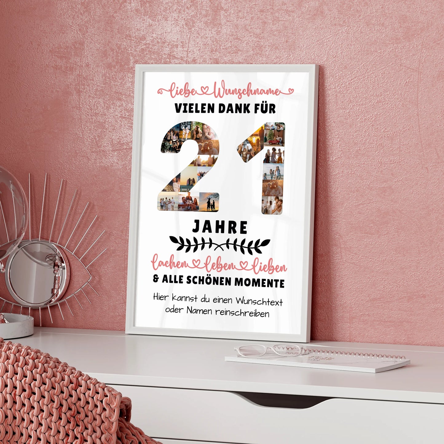 Personalisiertes Poster 21 Geburtstag Für Sohn Tochter Bruder Schwester Nichte & Neffe